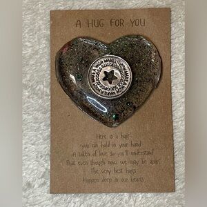 Handcrafted Heart-Shaped Keepsake Hug with Inspirational Message